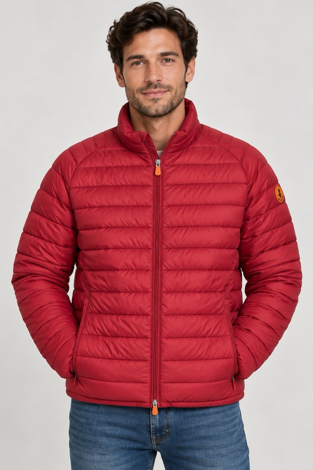 Save The Duck Ultra Light Mens 2XL Red Quilted Puffer Jacket Full Zip - second product detail image