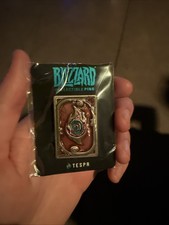 2017 Hearthstone Tespa Cardback Pin Blizzard Collectible NEW Dalaran Flame Rare