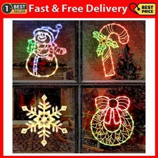 4-Piece Christmas Window Silhouette Light Set, US Shipping