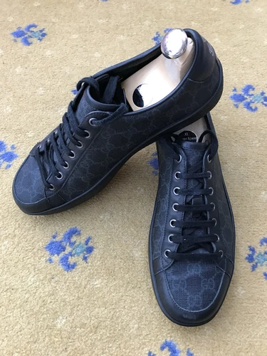 Gucci Baskets Baskets As Chaussures Monogramme Bas Toile Homme US 9 UK 8,5 42,5