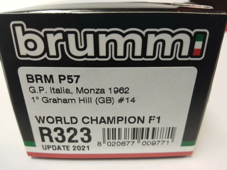 Brumm BRM P57 #14 Graham Hill World Champion 1962 Italia Monza GP 1/43 R323WC - Immagine 3 di 3