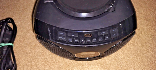 Philips AZ318B/37 CD Soundmachine FM Radio/USB MP3 Music **Missing Battery LID** - Picture 8 of 15