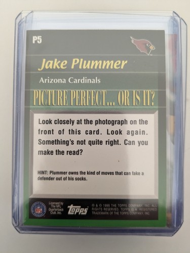 🏆 Lot (2) 1999 Topps Picture Perfect JAKE PLUMMER #P5 ARIZONA CARDINALS - Picture 2 of 4