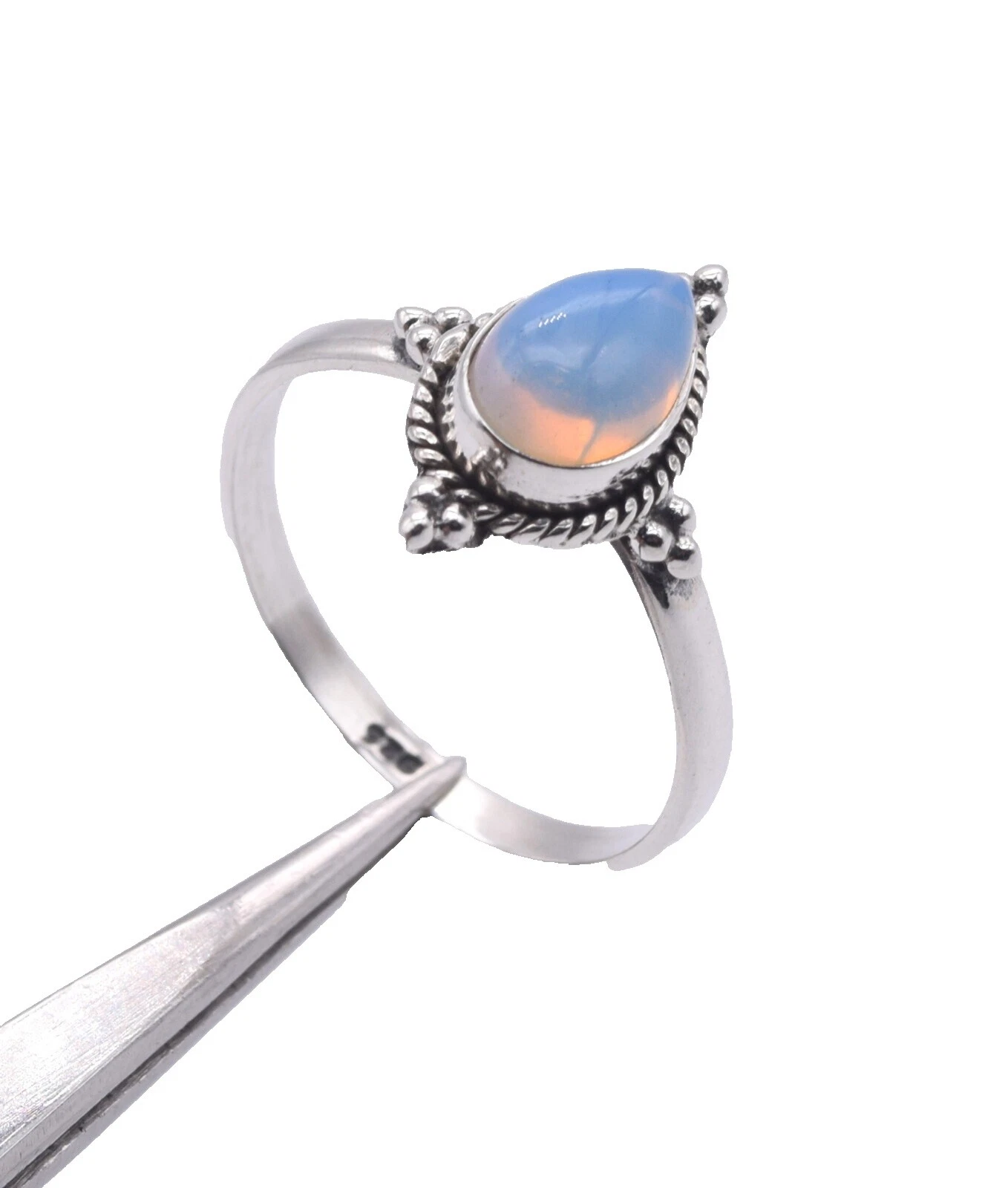 Anillos de Moda Blanco Opalite