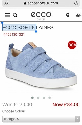 ecco soft 8 ladies blue