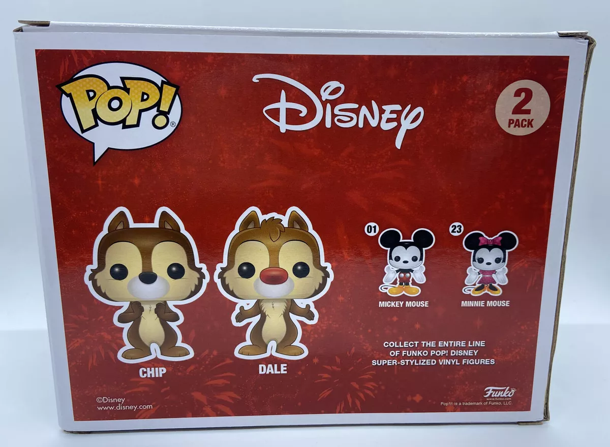 Funko POP Disney Chip And Dale Flocked 2 Pack 2017 SDCC Exclusive