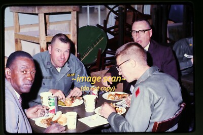#ad #ad Black Business Man w Mountain Dew Soda amp; Army Men in 1967 Original Slide e30b $24.99