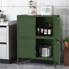 Elegro 40"H Metal Locker Storage Cabinet with 4 Doors for Classroom,Bedroom,Home