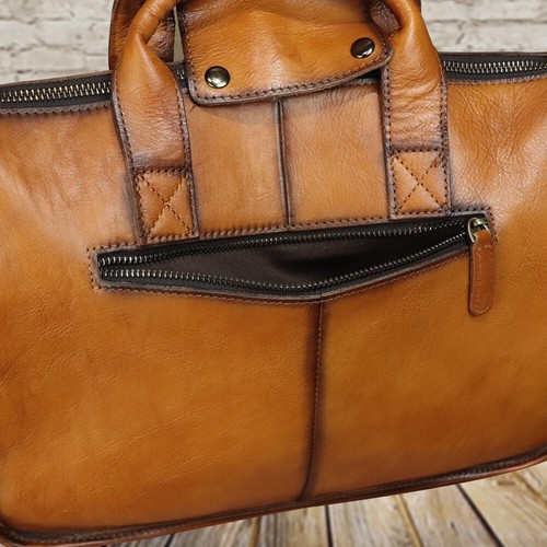 Genuine Leather Messenger Bag and Briefcase Purse for Men Real Leather Shoulder - Picture 7 of 15