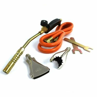 UNIBOS Propane Butane Gas Torch Weed Burner Hose Pipe Welder Roofers Plumbers Kit New