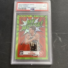 PSA 9 2020 Donruss Optic My House #17 Trae Young  Hawks My House Lime Green /149