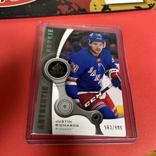 Justin Richards 2021-22 SP Game Used Authentic Rookies /999 RANGERS