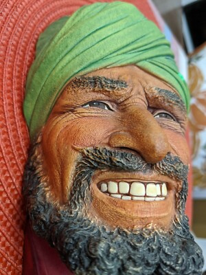 Vintage Bosson Head England Chalkware Men of the Desert Wall