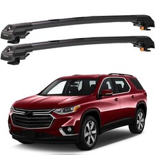 Roof Rack Cross Bars For Chevrolet Chevy Traverse 2018-2023 Black Anti-Theft