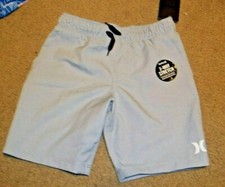 NEW Hurley sz 4 boys swim trunks board shorts swimsuit light gray