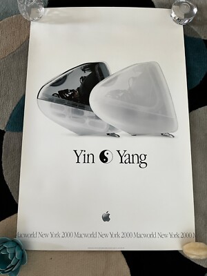 Apple iMac  Yin Yang   Poster Macworld NY 2000, 36''x 24'' Authentic