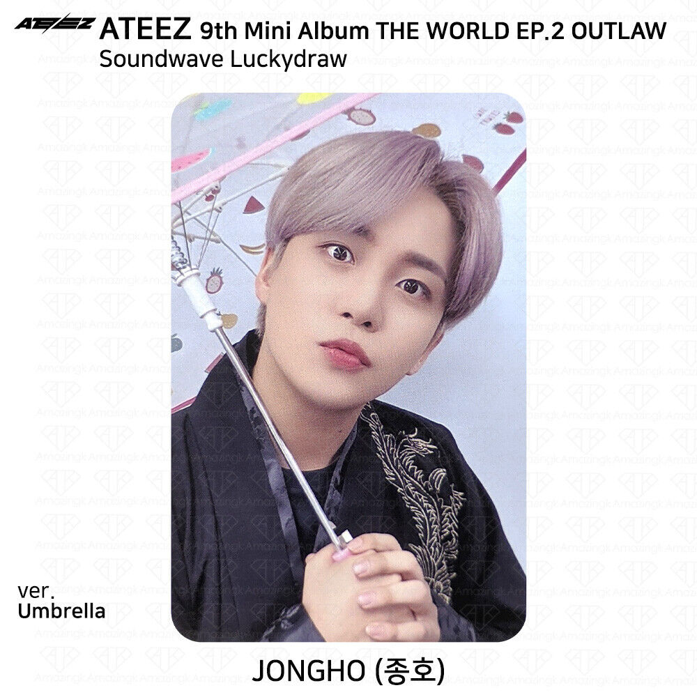 ATEEZ THE WORLD EP.2 OUTLAW Soundwave Lucky Draw Photocard ATEEZ THE WORLD EP.2 OUTLAW Soundwave Lucky Draw Photocard