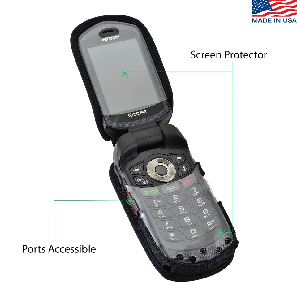 Coldre DuraXV LTE Verizon E4610 CAIXA AJUSTADA preto nylon removível clipe de cinto - Imagem 3 de 4
