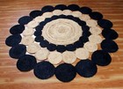 Round Rug Jute Hand Braided Rustic Look Rug Carpet Farmhouse Area Rug Boho Rug