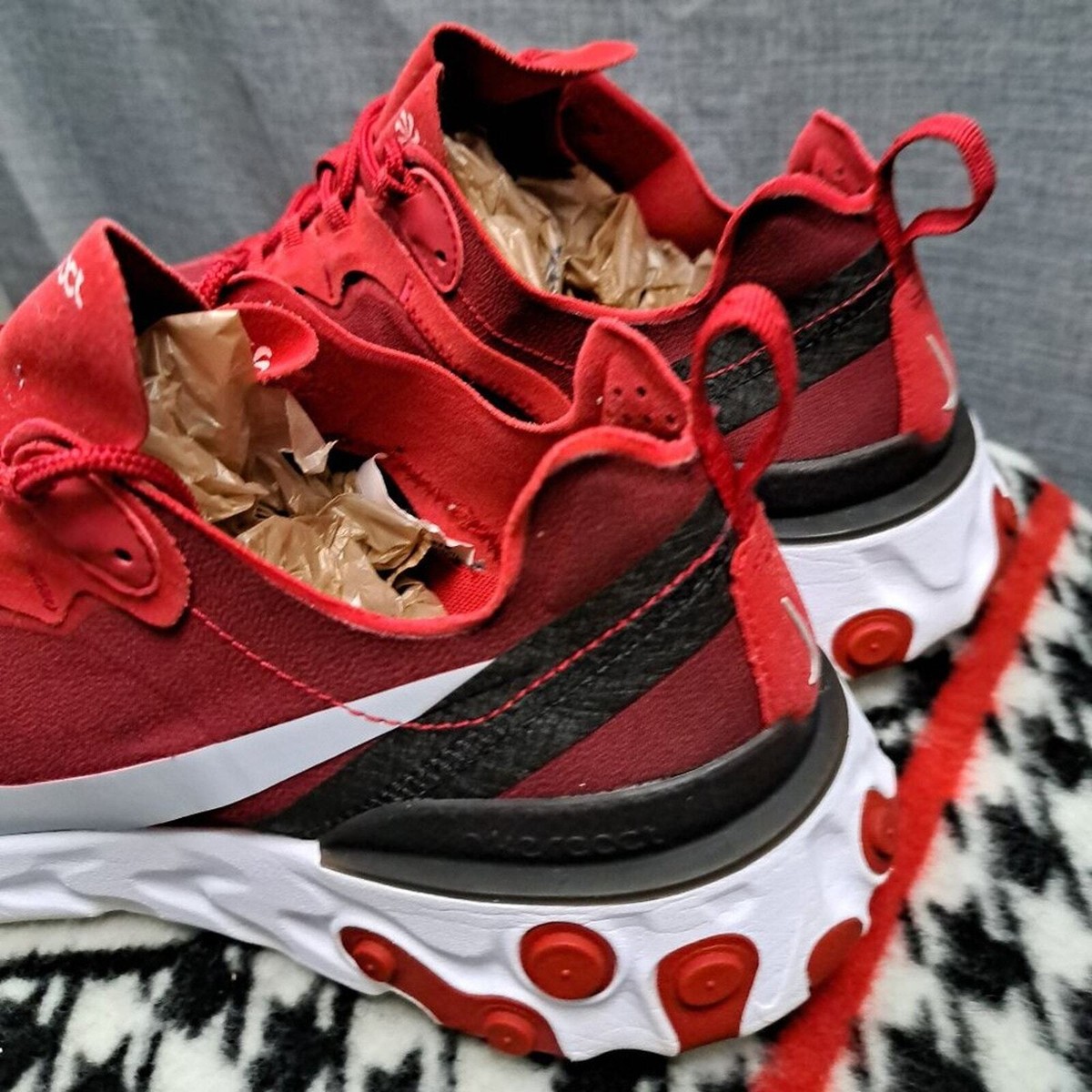 Nike React Element 55 'Team Red' Red White 2018 Size 11.5