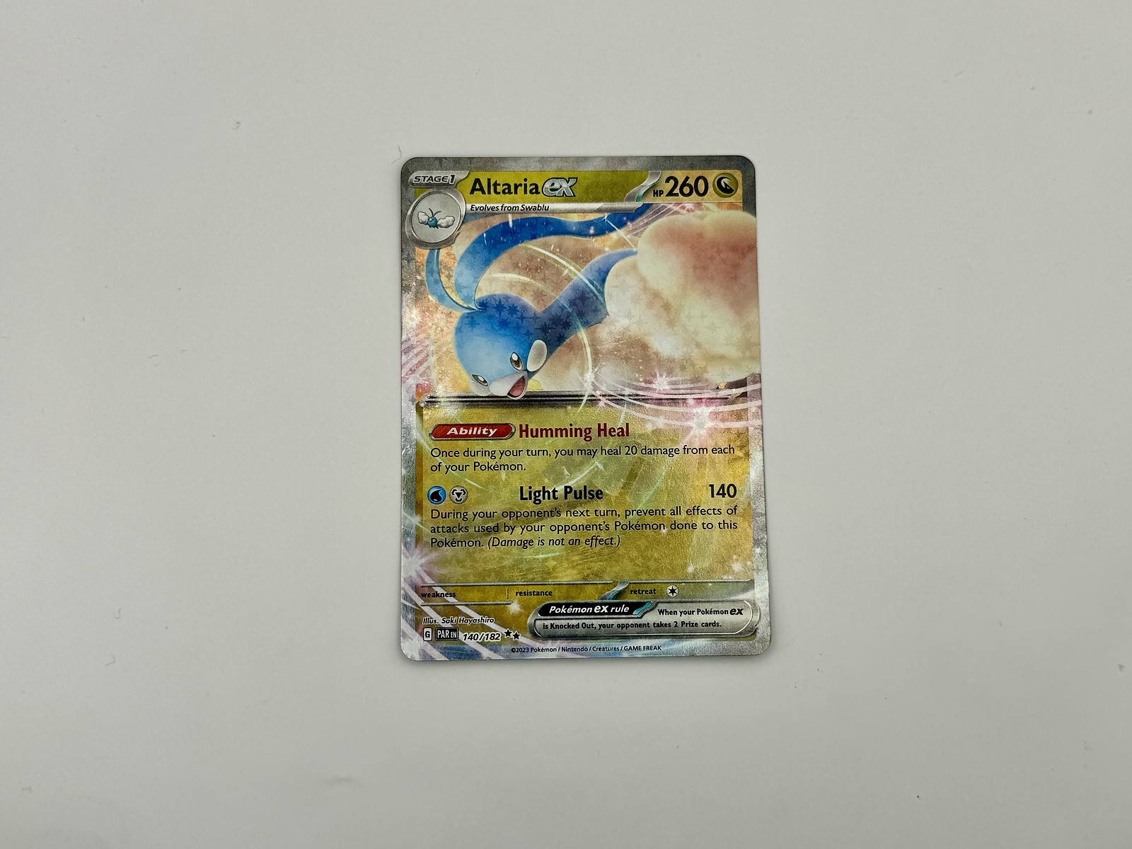Altaria ex 140/182 - Double Holo Rare - SV Paradox Rift NM