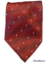 ERMENEGILDO ZEGNA Men's 100 Silk Necktie ITALY Luxury Red