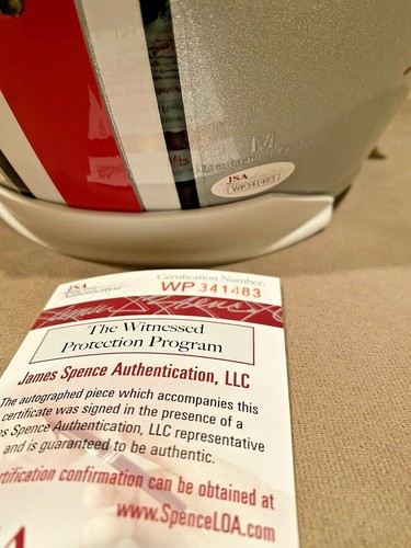 Malik Hooker signiert Ohio State Buckeyes Integralhelm JSA Zeuge Insc '14 NC - Bild 3 von 4