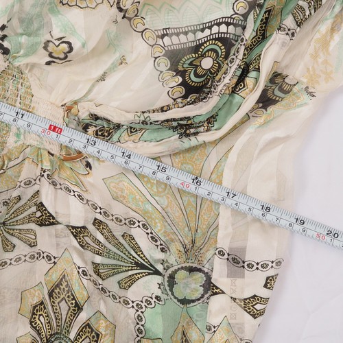 Roberto Cavalli Vintage 2007 Women's Floral V-Neck Silk Blouse Top size 38 IT - Picture 16 of 18