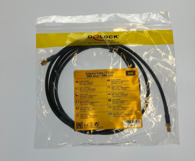 NEU: Delock Antenna Cable SMA plug   SMA jack CFD200 (2m, 5m, 10m)