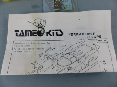 TAMEO kit à monter 1/43 FERRARI 312 P sport N.A.R.T DAYTONA 1970 TMK 84
