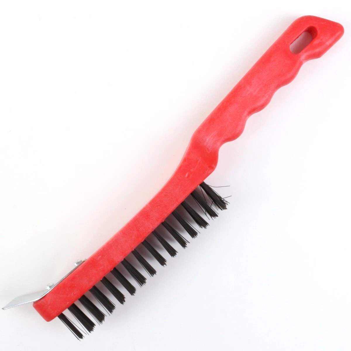 Wire brush for scraping clearance paint