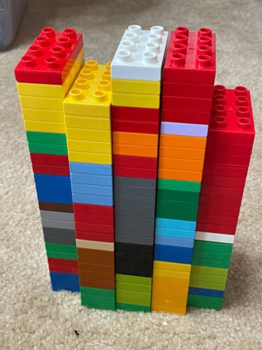 Lotto 116 Piastre Base Piatte Lego Duplo 2x4 Vari Colori 4x2 4x2 2x4 - Foto 3 di 3