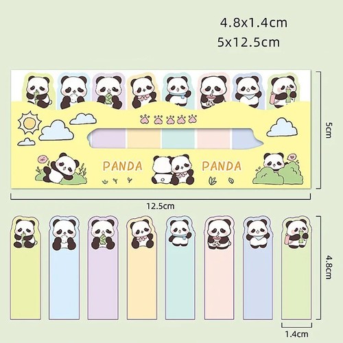 Panda Bär Chan - Haftnotizen Memo Pad Klebezettel Manga Kawaii 1x Stück NEU - Picture 2 of 4