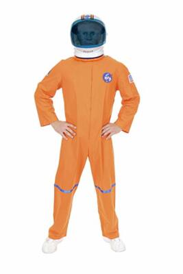 Charades Astronaut Flug Anzug Orange Übergröße Adult Halloween Kostüm CH52034