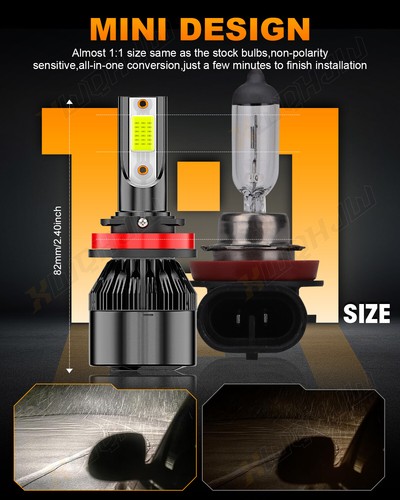 For 2015-2021 2022 2023 Ford F150 LED Headlight Hi/Lo Beam Fog Light Bulbs - Foto 3 di 21