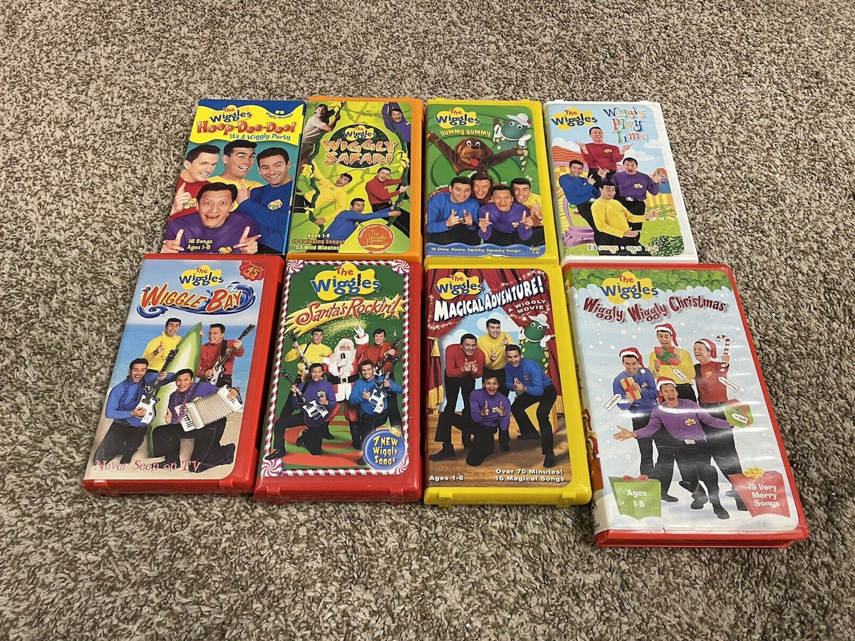 Lot of 8 The Wiggles VHS Tapes - Most are CLAMSHELL - FREE