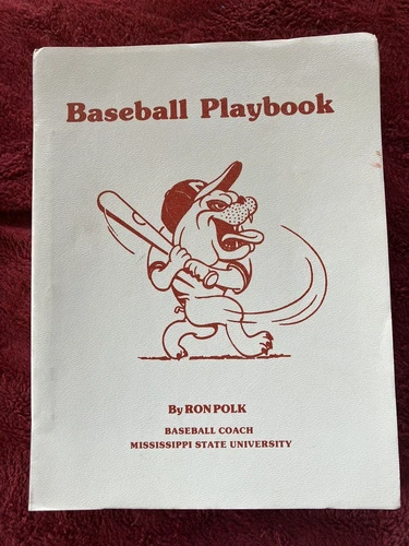 Baseball Playbook Ron Polk Baseball Coach Mississippi St. Univ.--Free Ship