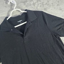 Goodfellow  Co. Polo Shirt Classic Fit Short Sleeve Black Men's Size S