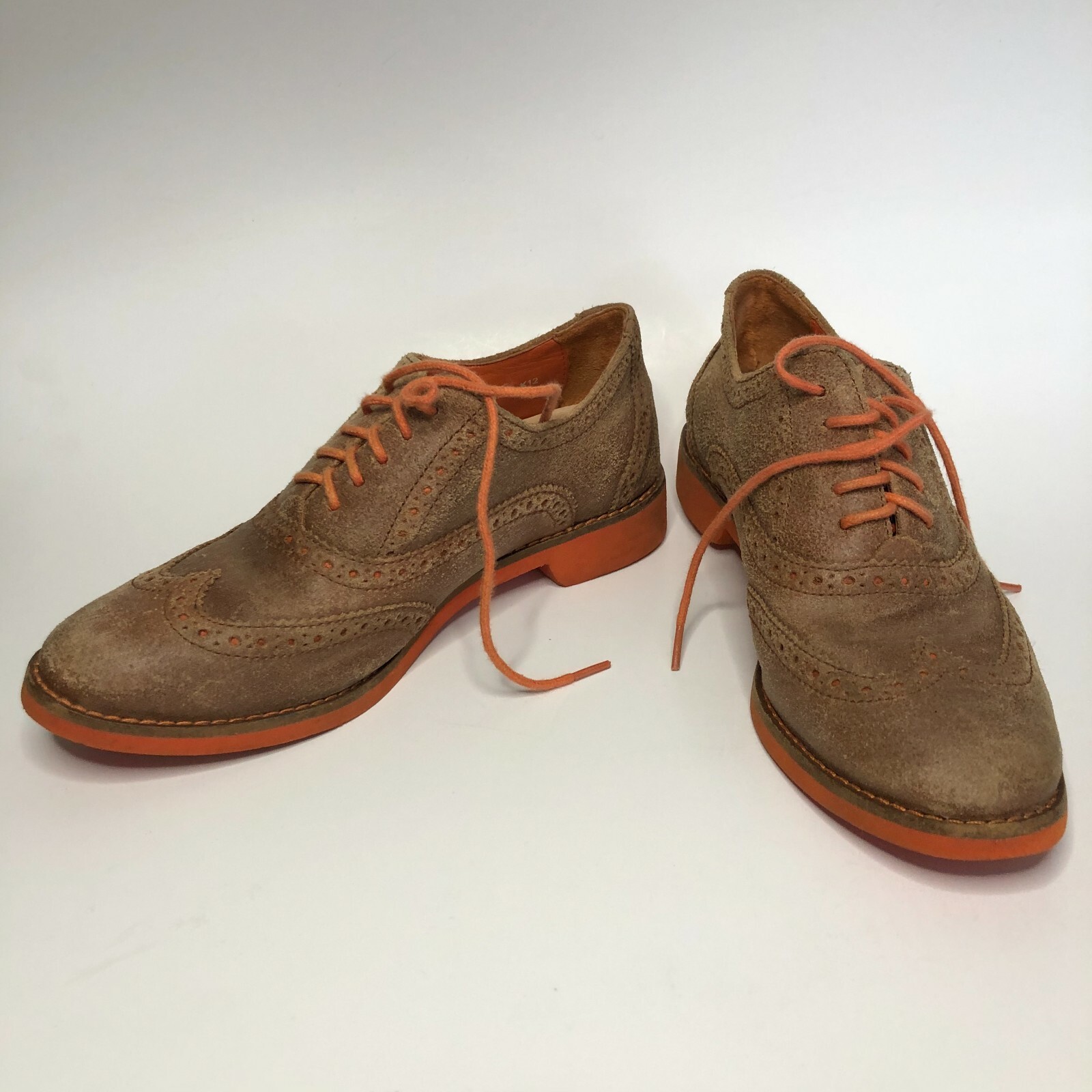 SAOLA Scarpe Oxford COLE HAAN LunarGrand a coda di rondine sequoia marrone arancione scamosciate taglia 5 5B