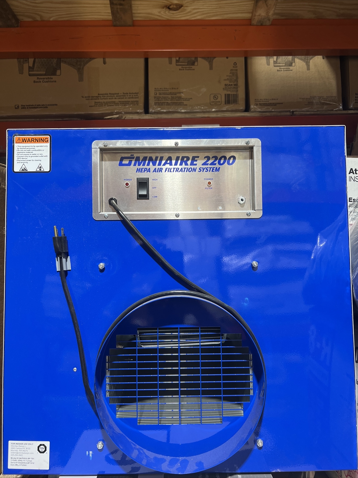 OmniAire 2200C Commercial Portable HEPA Air Cleaner eBay