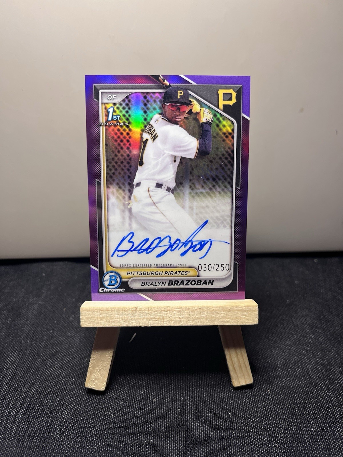 2024 Bowman Chrome 1st BRALYN BRAZOBAN AUTO 30/250 Purple Refractor