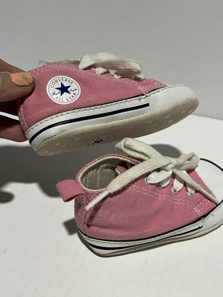 Zapatillas Converse Chuck Taylor First Star Rosa Con Cordones Zapatos Infantiles Talla 3 Foto 2 de 4