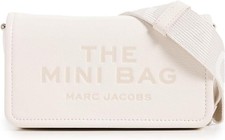 Marc Jacobs Leather Mini Crossbody Bag 2S4SMN080S02-137 White Leather 8in x 5in