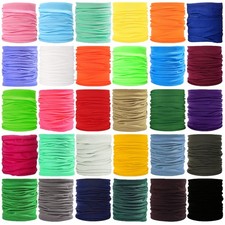 30PCS Neck Gaiters Scarf Head Wrap Headwear One Size, 30pcs-multicolor