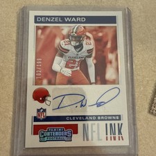 Denzel Ward 2019 Panini Contenders Autograph #/199 BROWNS RC Rookie AUTO Card. rookie card picture