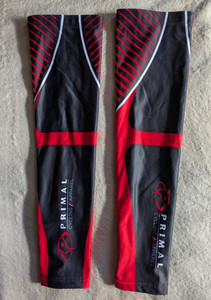 PRIMAL Cycling Arm Warmers Adult Mens XXL 2XL Black Red