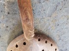 Primitive Hand Carved Wooden straining  Ladle 15” — photo 8