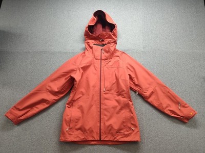 Patagonia Ski Jacket Womens Large Orange Hooded Insulated Snow RECCO Zip