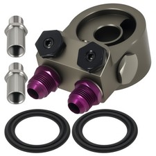 10AN Ölfilter Sandwich for Toyota GT86 GR86 BRZ Aluminium Kit M20x1.5 Silber