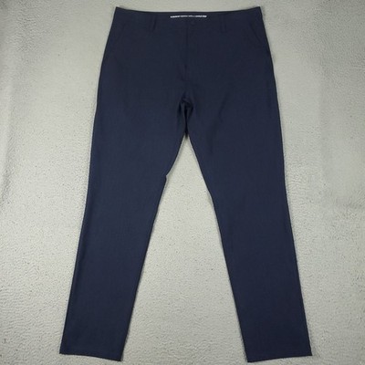 Rhone Pants Mens Size 38x33 Blue Commuter Slim Flat Front Chino Trousers